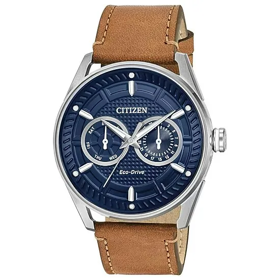 Citizen Men's Eco-Drive Leather Strap Watch