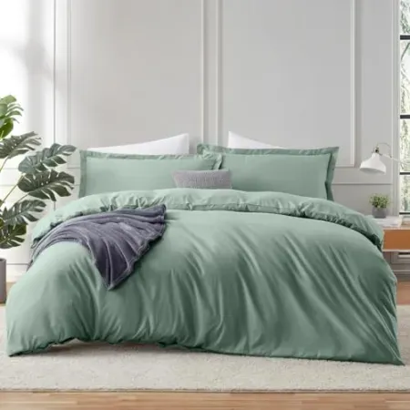 Hearth & Harbor 3-Piece Brushed Microfiber Duvet Cover Set (King)