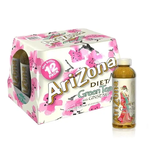 Arizona Diet Green Tea w/ Ginseng 16oz Bottle 12-Pack
