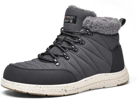 Bruno Marc Men's Faux Fur Lined Mid-Top Snow Boots