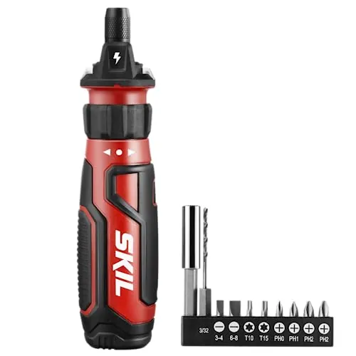 SKIL Rechargeable 4V Cordless Screwdriver with Circuit Sensor Technology