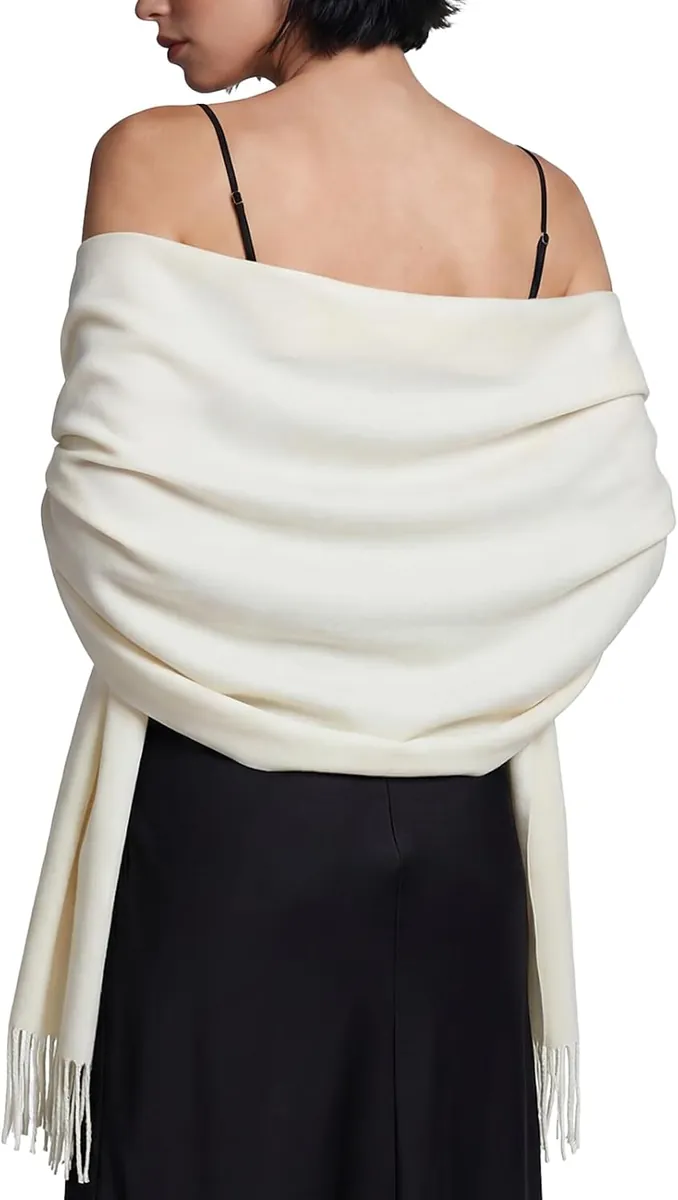 RIIQIICHY Women’s Fringe Pashmina Scarf