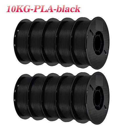 10-Pk 1kg 1.75mm KINGROON PLA 3D Printer Filament (Black)