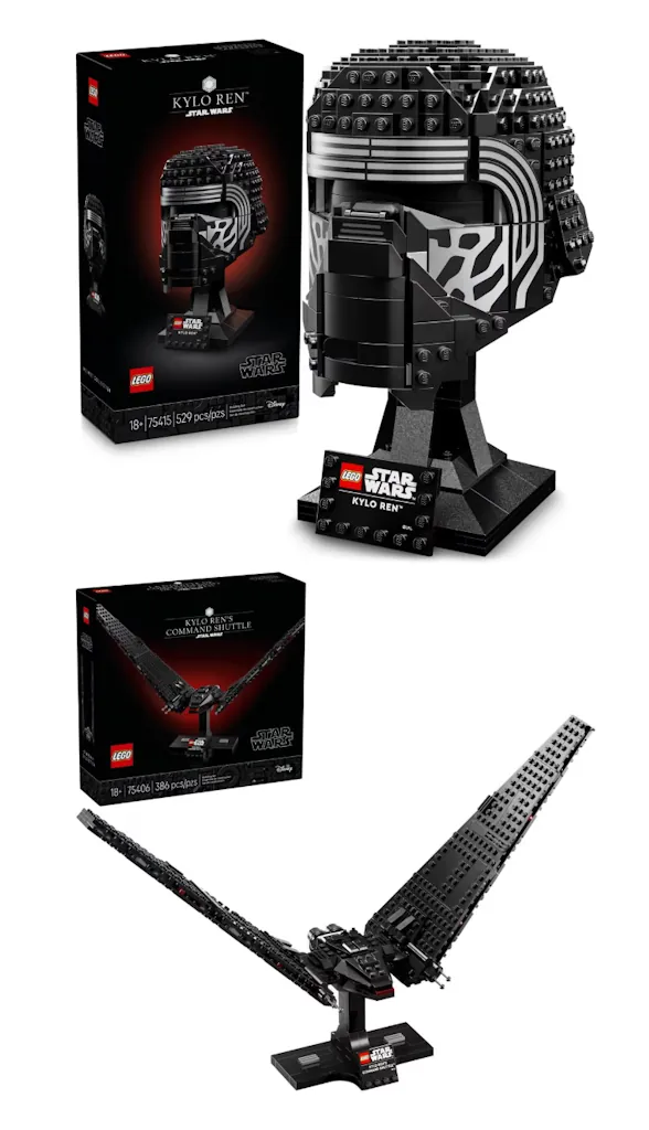 LEGO Star Wars Kylo Ren Helmet & Command Shuttle 2-Set Bundle