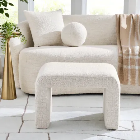 Better Homes & Gardens Juliet Waterfall Boucle Ottoman