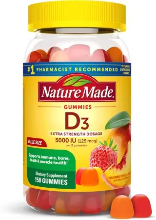 150-Count Nature Made Vitamin D3 5000 IU / Serving Gummies