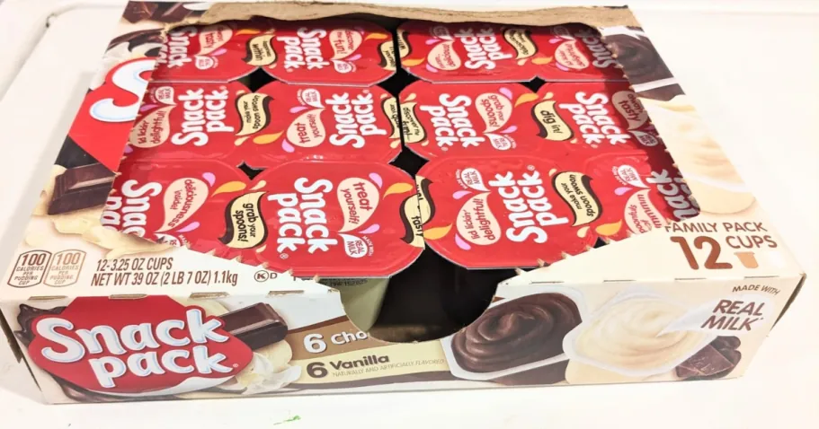 Snack Pack Chocolate and Vanilla Flavored Pudding Cups 12-Count