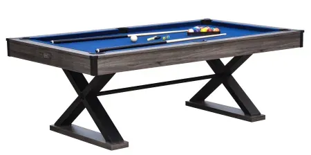 Barrington Billiards Felix 7.25' Pool Table with 2 Cue Sticks & Accessory Set