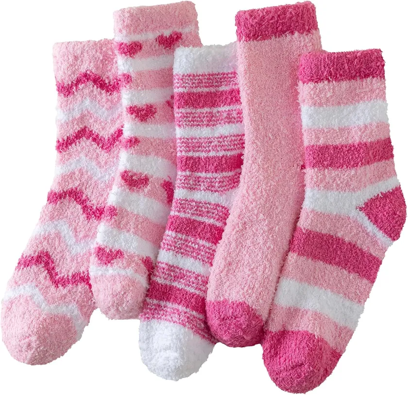 Nimalpal Women’s Fuzzy Socks 5-Pack