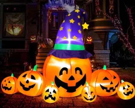 Yexmas 8.7ft Halloween Inflatable Pumpkins w/ LED Lights