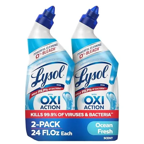 Lysol Toilet Bowl Cleaner Clinging Gel with OXI Action 2-Pack