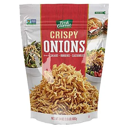24-Oz Fresh Gourmet Crispy Onions Snack and Salad Topper
