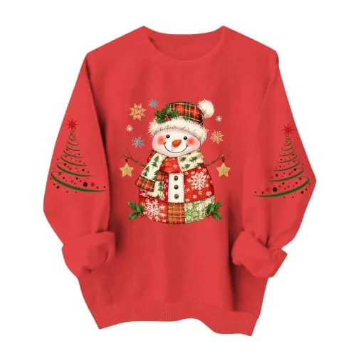 Christmas Oversized Pullover Tops