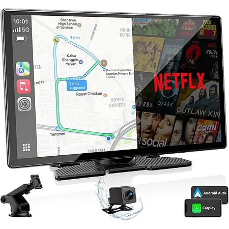 9" Volam CarPlay Voice Control Touch Screen w/ Built-In Netflix, Youtube & Camera
