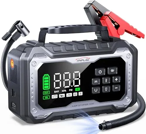 ANFLAG 8000A Jump Starter w/ 160 PSI Tire Compressor