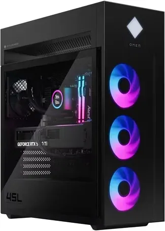 HP OMEN 45L Gaming Desktop PC with 32GB DDR5 RAM and 1TB SSD