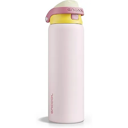 Prime Members: 32-Oz ENCOOL Insulated Stainless Steel Water Bottle w/ Straw Lid