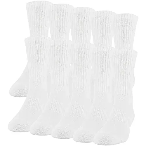 Gildan Men's Active Cotton Crew Socks 10-Pack