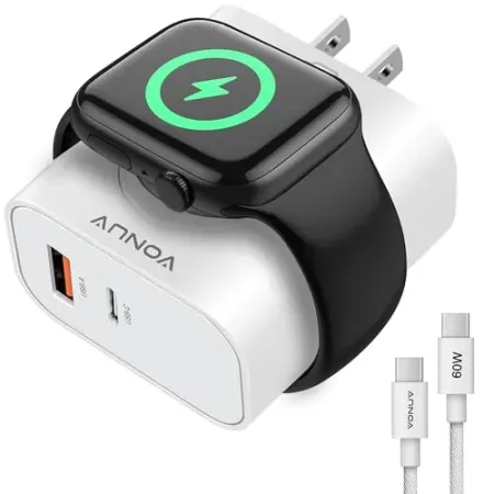 Vonuv 3-in-1 Adapter 20W USB C Fast Charging Block for Apple Watch