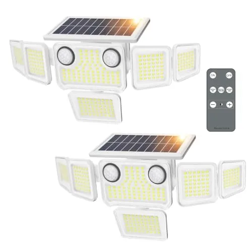 Szpower 6,000-Lumen Solar Security Flood Lights 2-Pack