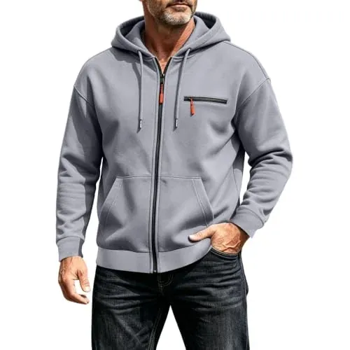 Zip Up Fleece Hooded Sweatshirts