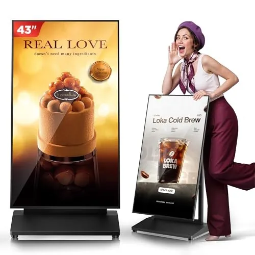Jaszdot 43" Portable Digital Signage Kiosk