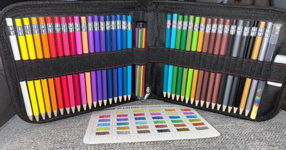 Four Candies Mechanical Colored Pencils 36-Piece Set w/ Sharpener & Bag