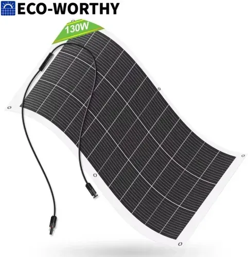 ECO-WORTHY 130W 12BB Monocrystalline Solar Panel