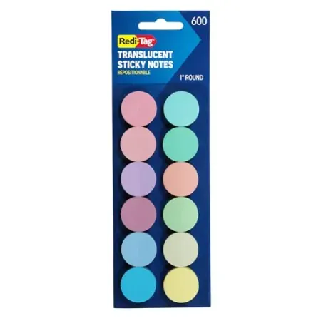 600-Count Redi-Tag Transparent Sticky Notes