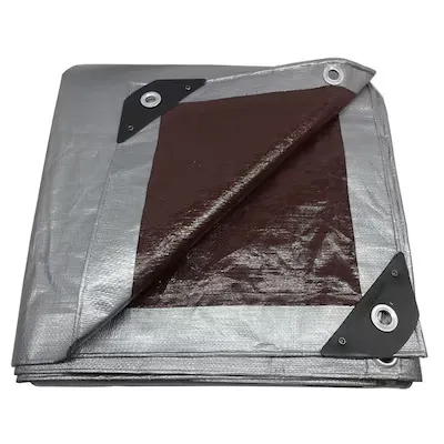 Project Source Waterproof Tarp: 8' x 10' 10-Mil (Silver & Brown): 3