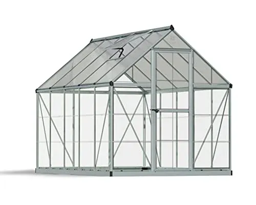 Palram - Canopia Hybrid 6' x 10' Polycarbonate Aluminum Greenhouse