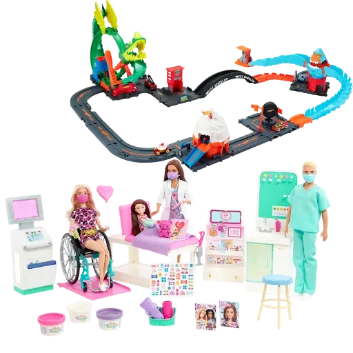 Hot Wheels City or Barbie Careers Bundle Playsets