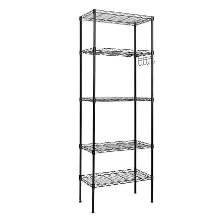 Ktaxon 59"x21"x11.5" 5-Tier Wire Shelving Rack (Black)