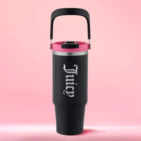 Juicy Couture Flip Fusion 40oz Stainless Steel Tumbler w/ Flip Handle