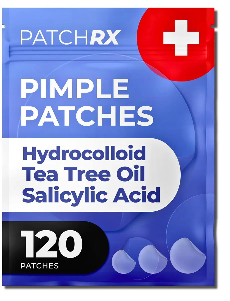 PatchRx Hydrocolloid Tea Tree Acne Patches 120-Count w/ Salicylic Acid