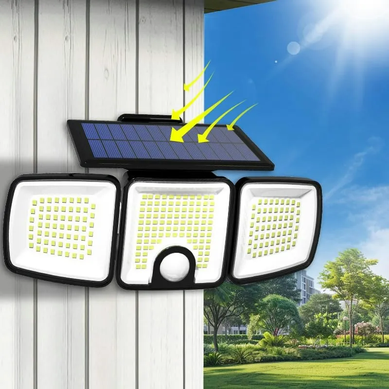 LED Solar Motion Sensor Security Flood Light