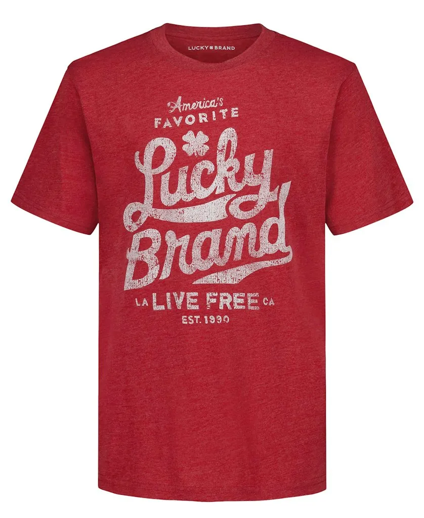 Lucky Brand Boys' Short Sleeve Neck T-Shirt