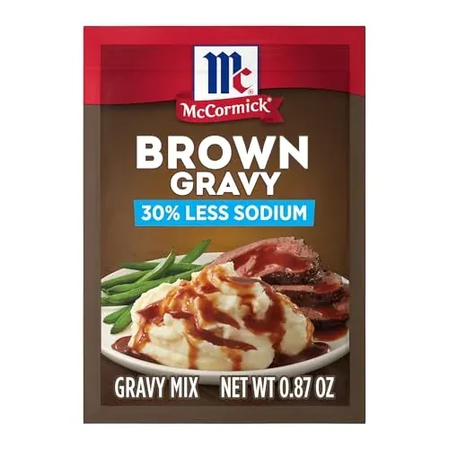 McCormick 30% Less Sodium Brown Gravy Mix 0.87-Oz