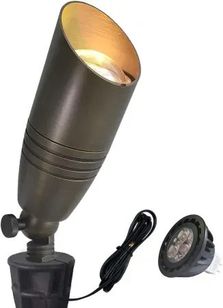 COLOER Brass Outdoor 5W MR16 Low Voltage Waterproof Landscape Spotlight