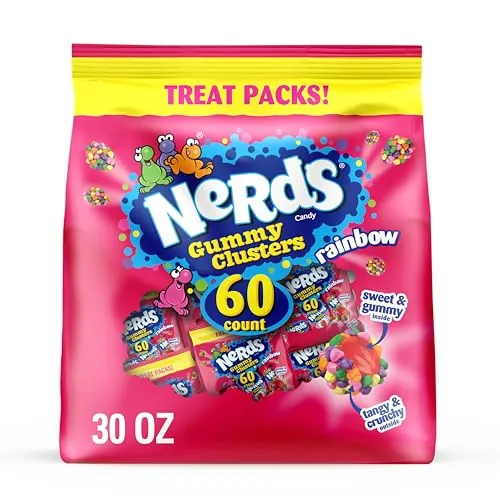Nerds Gummy Clusters Rainbow 60-Count Treat Packs