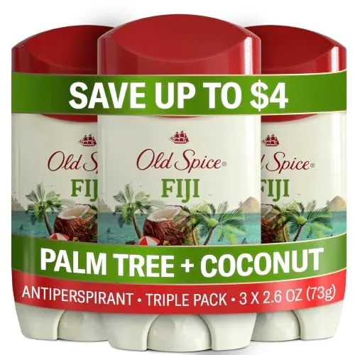 Old Spice Antiperspirant Deodorant for Men Fiji 3-Pack 2.6-Oz