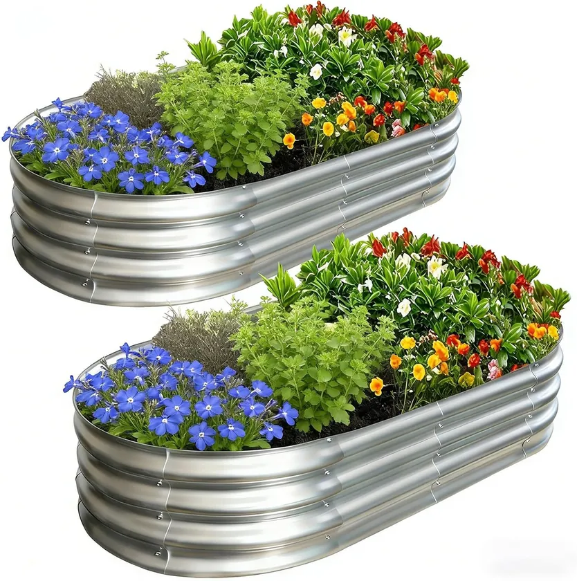 Galvanized Raised Garden Bed Kit 2-Pack