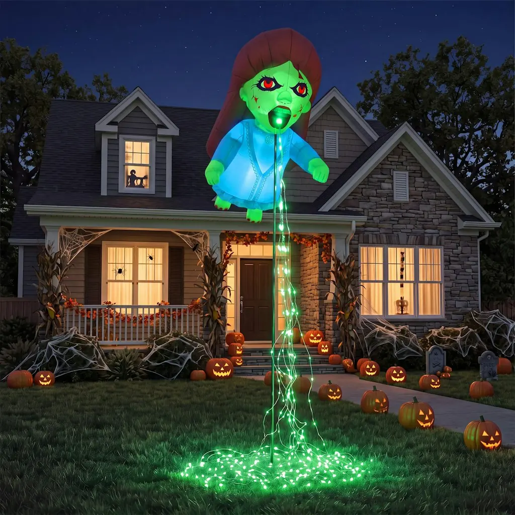 12.8ft Floating Ghost Doll Halloween Inflatable