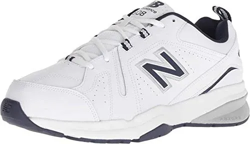 New Balance Men's 608 V5 Casual Comfort Cross Trainer, White/Navy