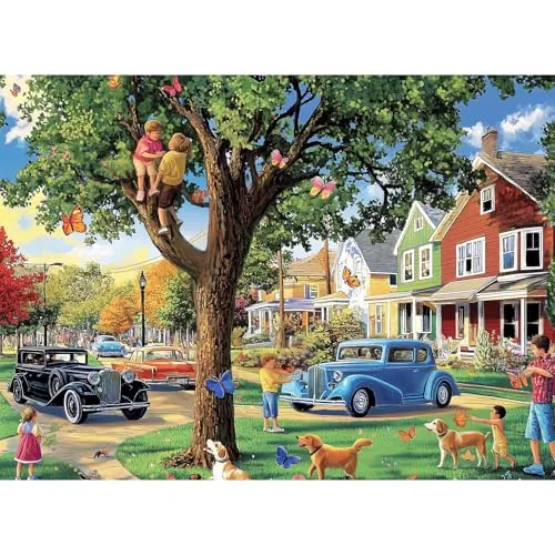 500 Piece Dog Spring Park Jigsaw Puzzle