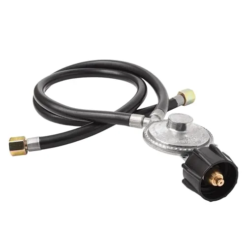 Flame King 2-Ft Y-Splitter Propane Regulator Double Hose Outlet