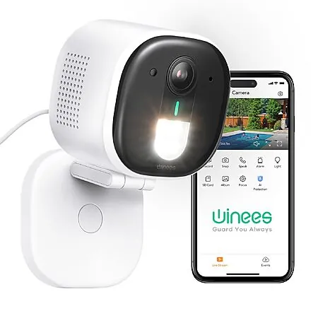 winees M3 Pro Wired 2K Outdoor Color Night Vision Security Camera