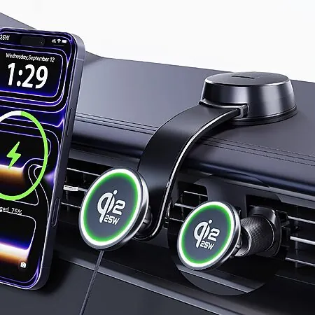 25W TUORL Qi2.2 Fast Wireless Charging MagSafe Car Mount