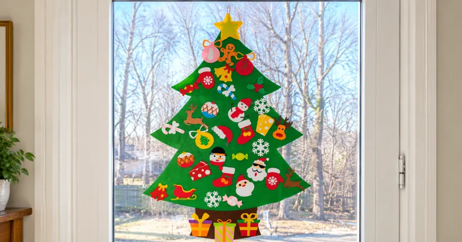 Kids 41-Piece 3D 3.6′ Felt Christmas Tree