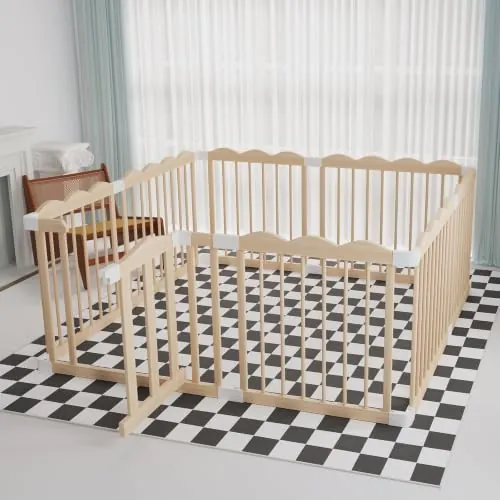 Wooden Baby Playpen 50x65x24in